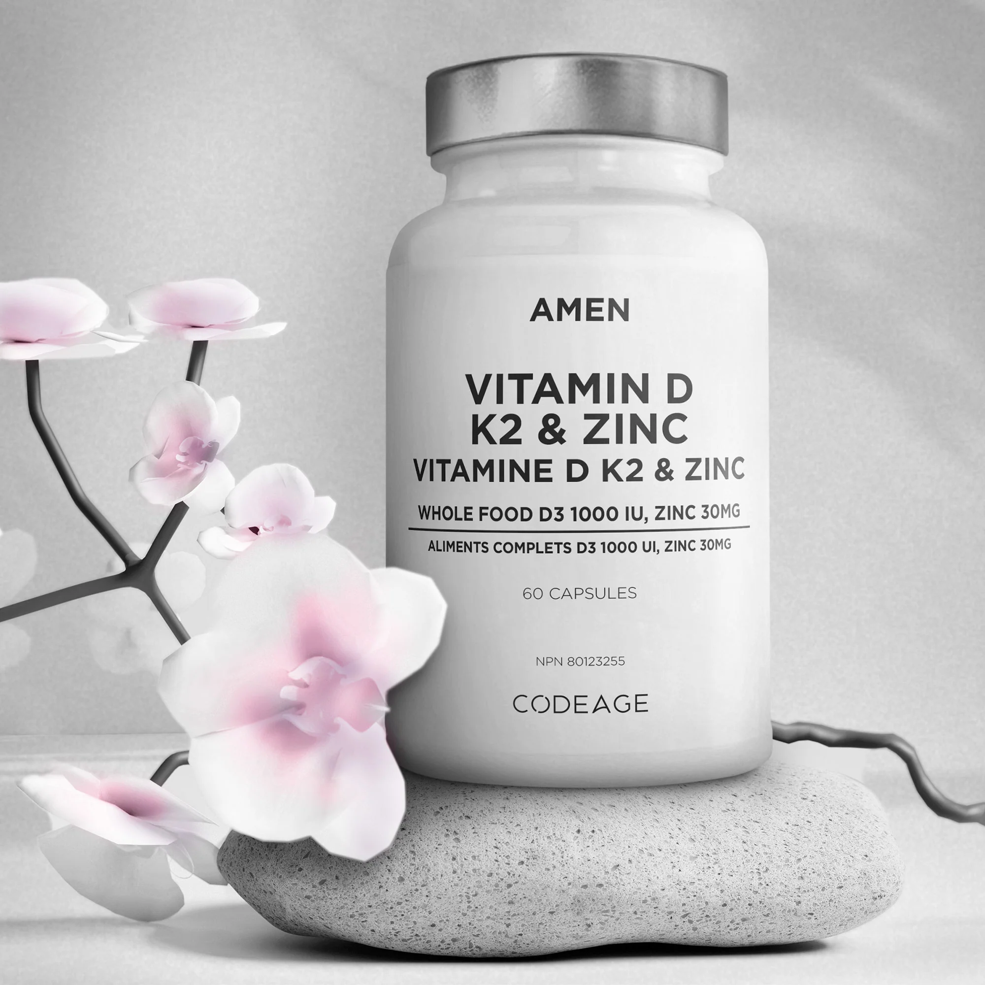 Amen Vitamin D, Zinc & K2 CA - Image 3
