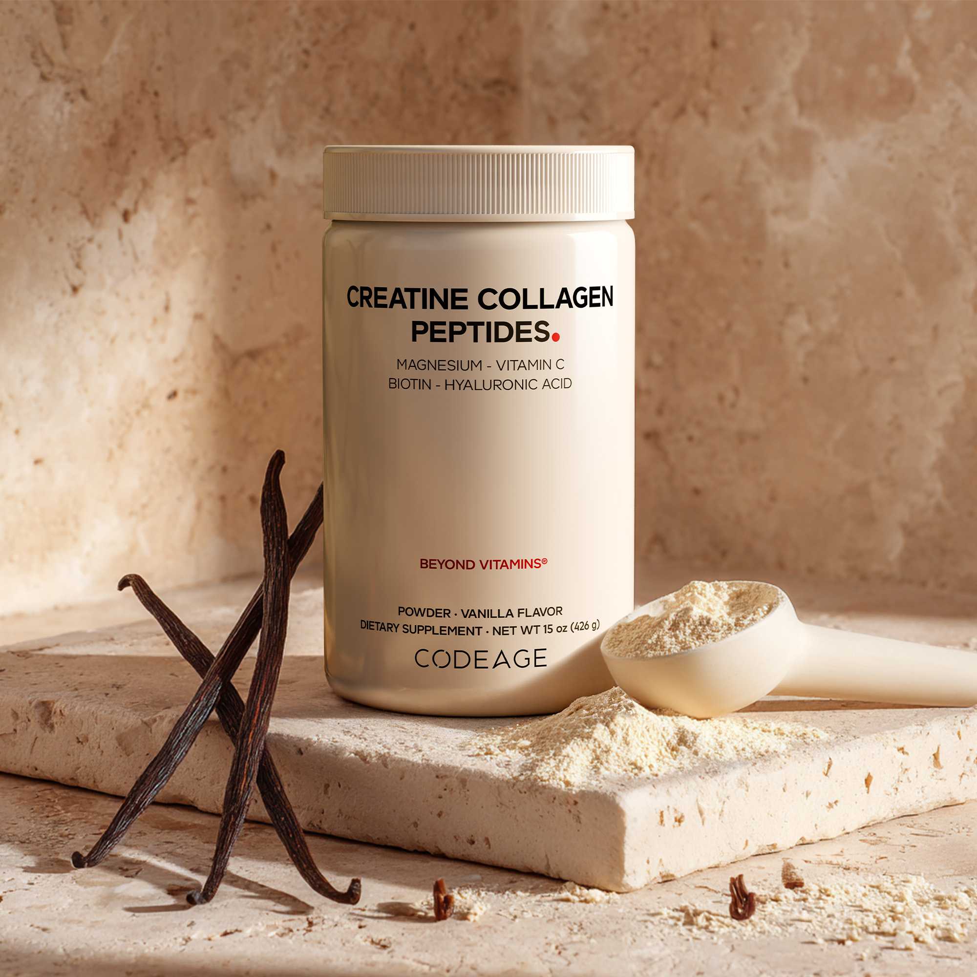 Creatine Collagen Peptides - Vanilla - Image 3