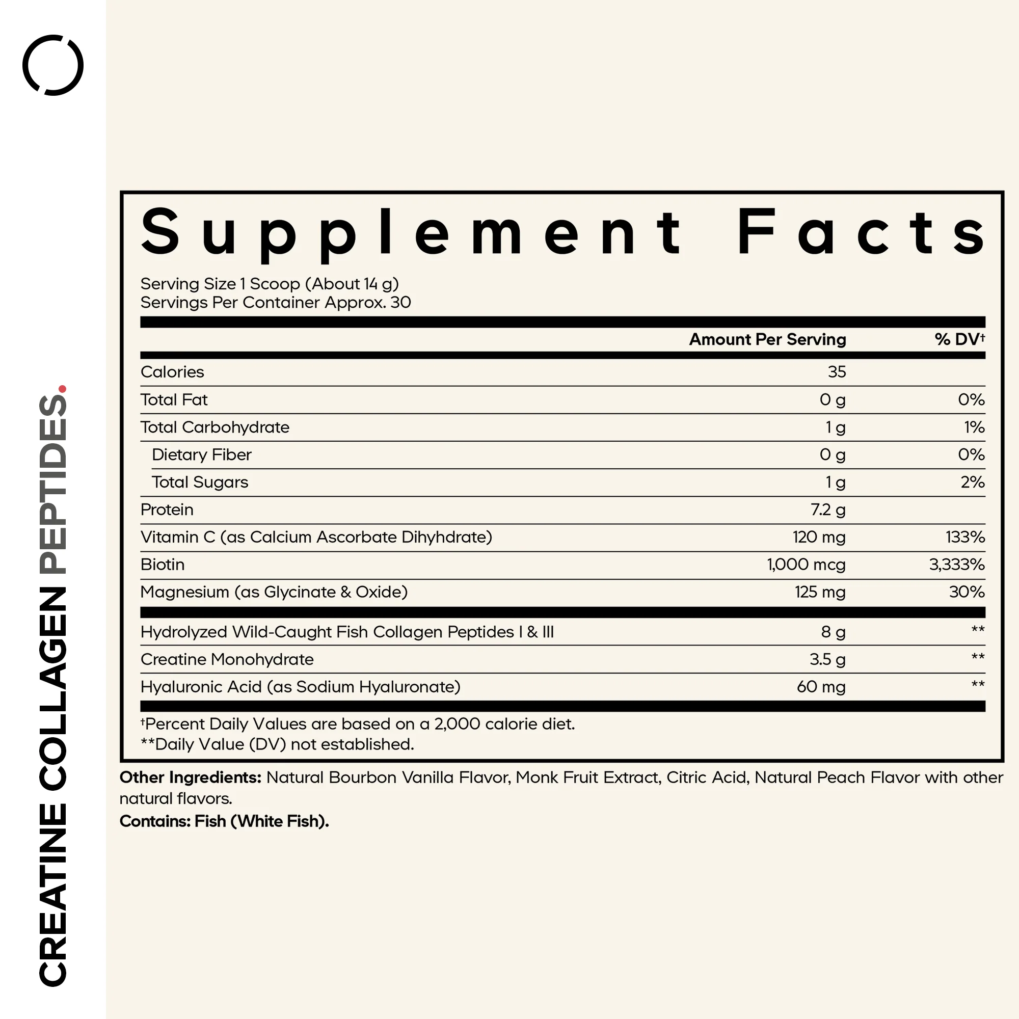 Creatine Collagen Peptides - Vanilla - Image 4