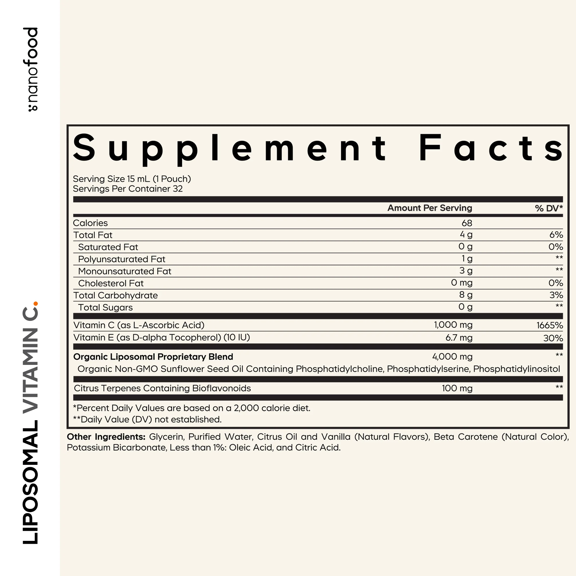 Nanofood Liposomal Liquid Vitamin C Pouch - Image 3